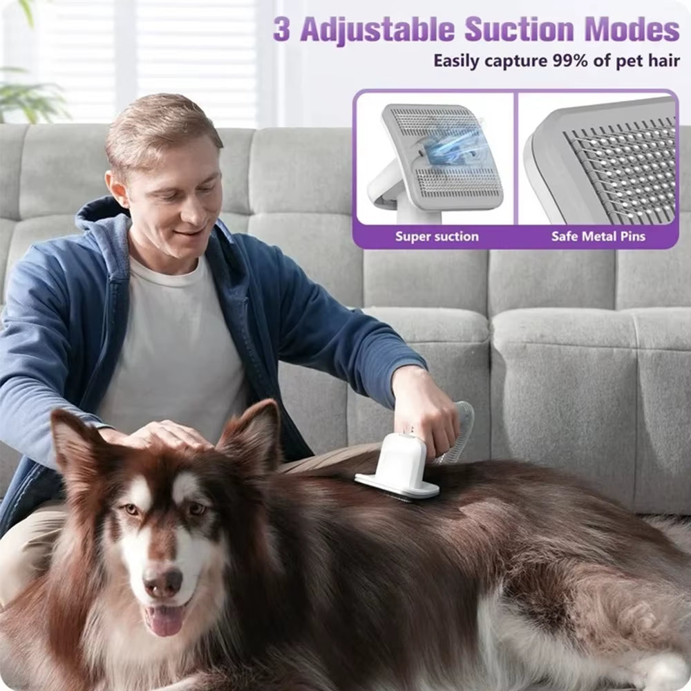 Pet Grooming Kit&Vacuum 99% Pet Hair Suction,Dog Grooming Vacuum with Nail Grinder/Paw Trimmer/Shedding Brush for Dogcat