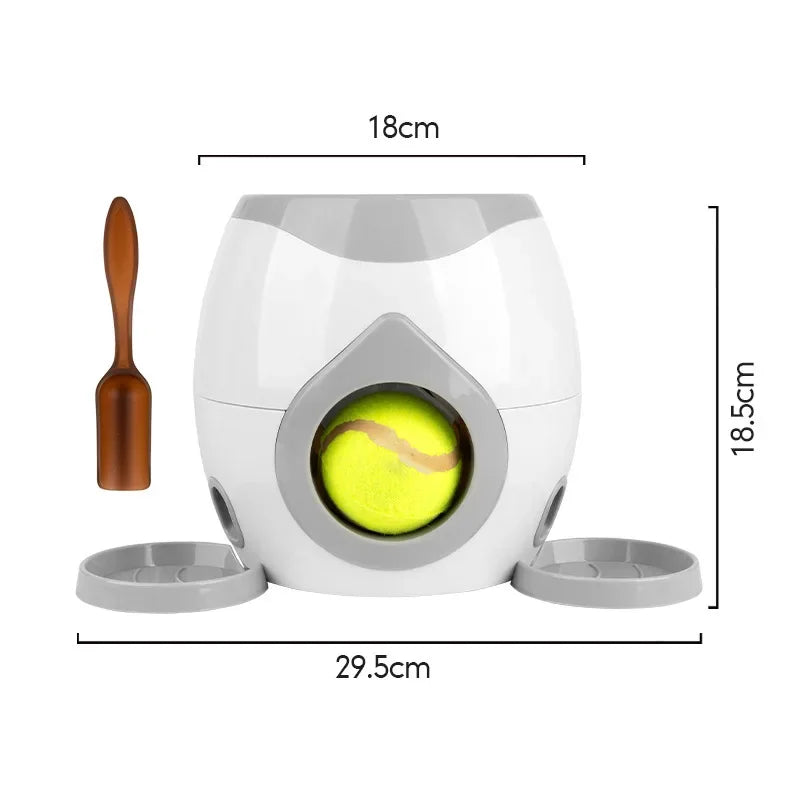Pet Automatic Tennis Ball Launcher,Obedience Training Tool,Dog Depression Solution, Interactive Dog Toy Snack Reward Machine