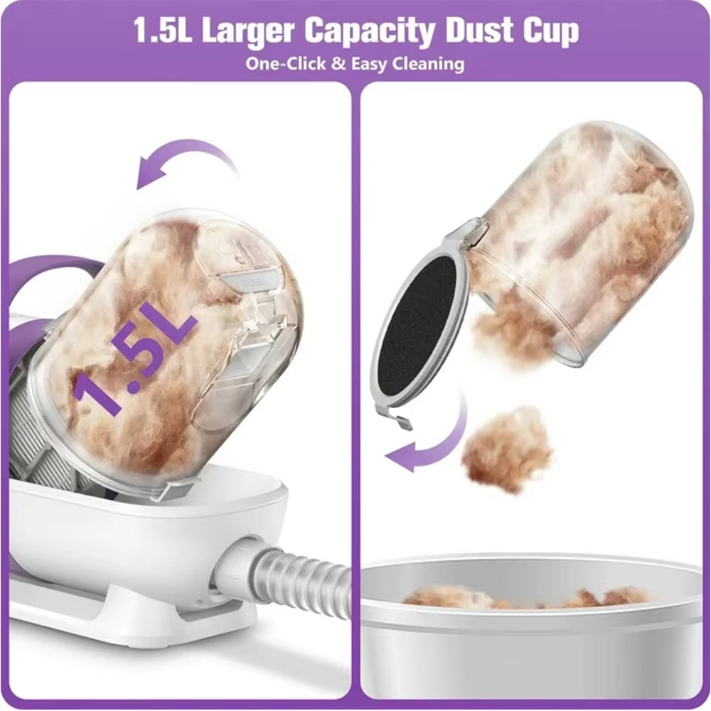 Pet Grooming Kit&Vacuum 99% Pet Hair Suction,Dog Grooming Vacuum with Nail Grinder/Paw Trimmer/Shedding Brush for Dogcat