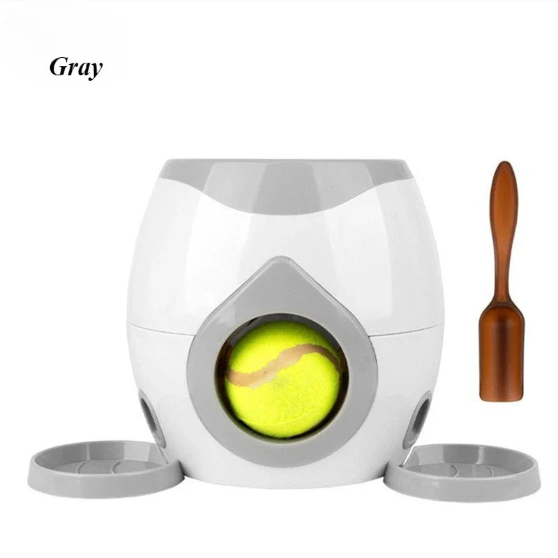 Pet Automatic Tennis Ball Launcher,Obedience Training Tool,Dog Depression Solution, Interactive Dog Toy Snack Reward Machine