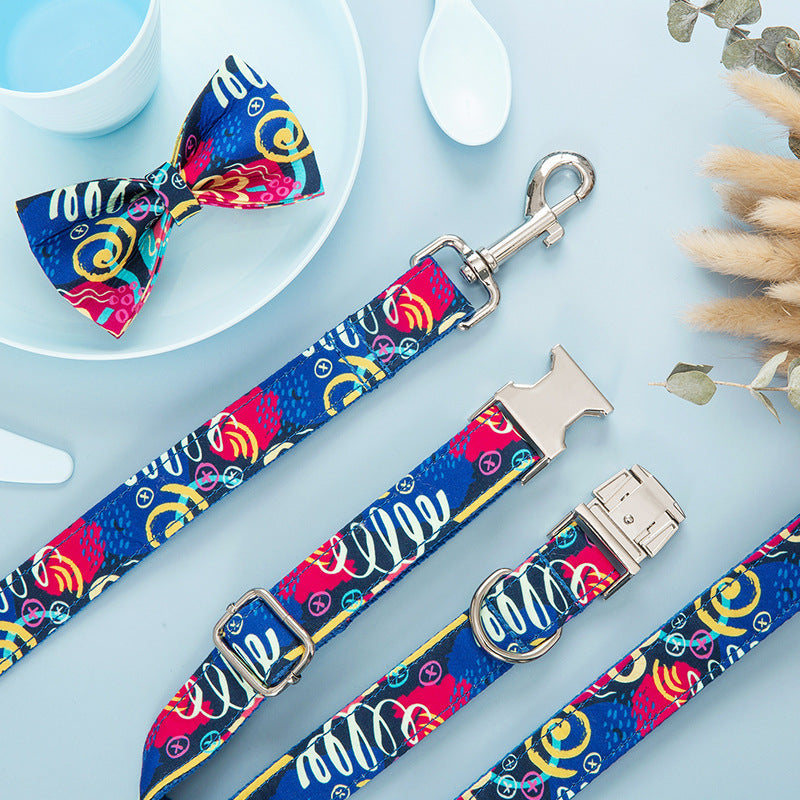 Matching Pet Collar and Leash Set