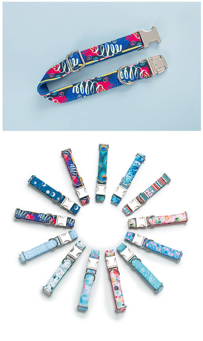 Matching Pet Collar and Leash Set