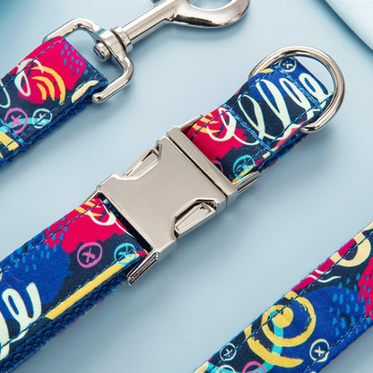Matching Pet Collar and Leash Set