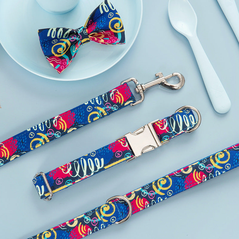 Matching Pet Collar and Leash Set