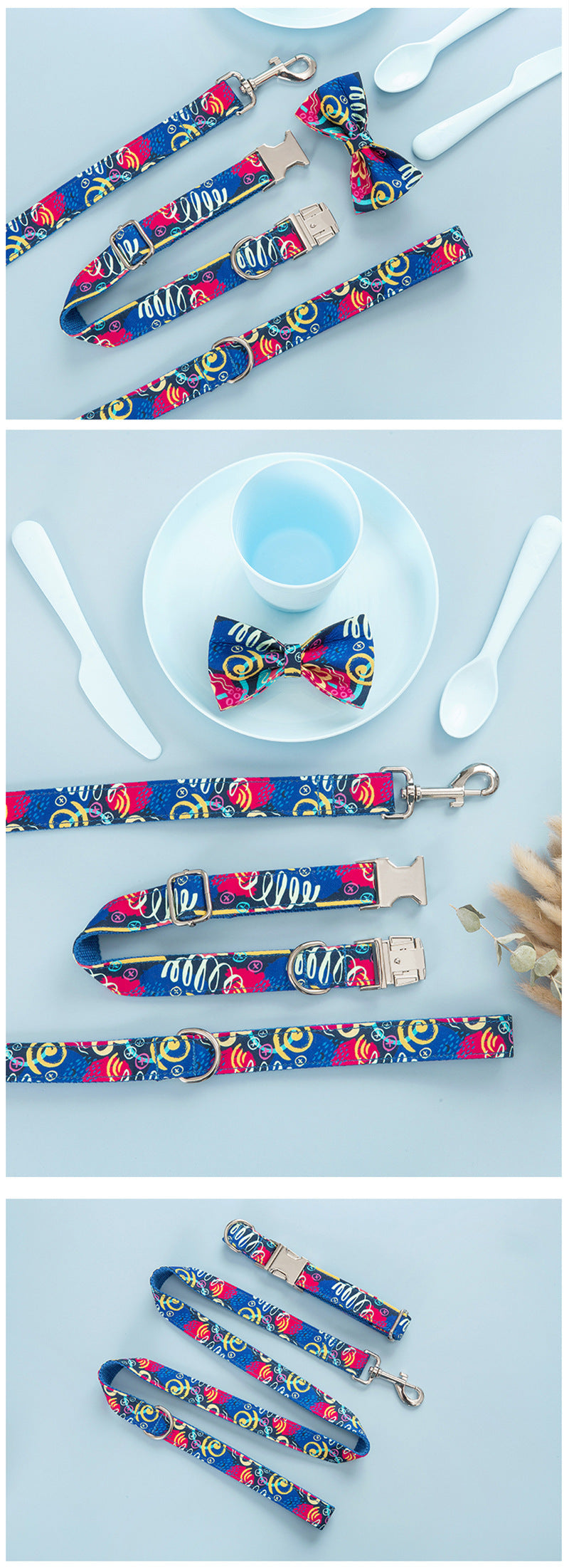 Matching Pet Collar and Leash Set