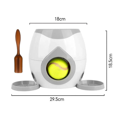 Pet Automatic Tennis Ball Launcher,Obedience Training Tool,Dog Depression Solution, Interactive Dog Toy Snack Reward Machine