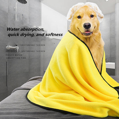 Soft Grey and Yellow Pet Towels