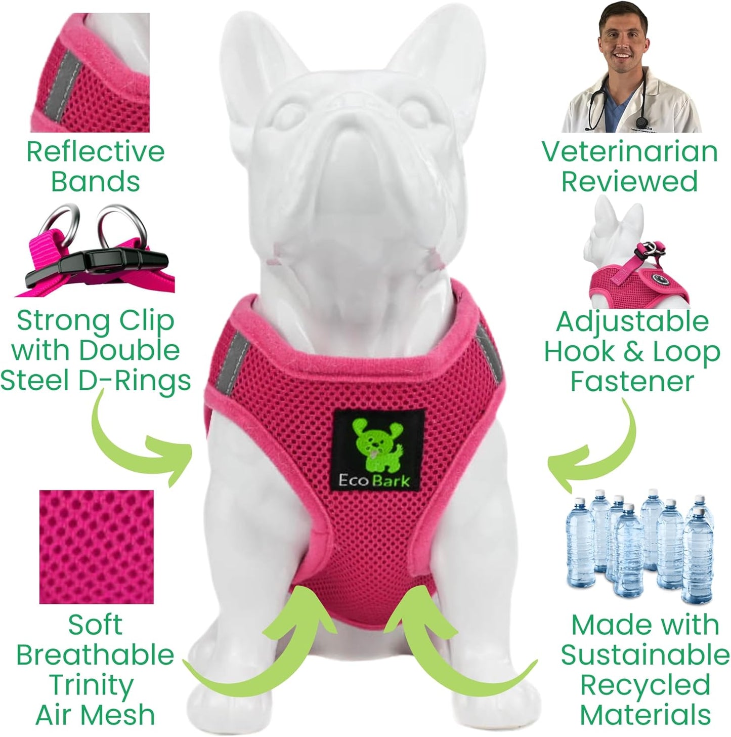 Reflective and Adjustable Teacup Harness 