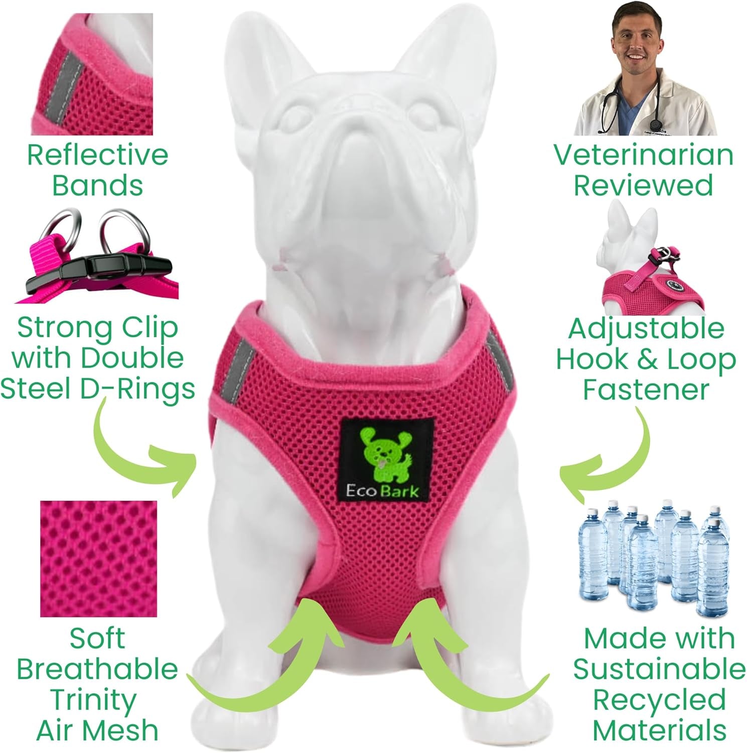 Reflective and Adjustable Teacup Harness 