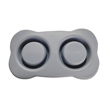Large Double Pet Bowl with Silicone Mat