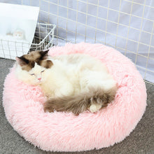 Donut-Shaped Plush Bed for Pets